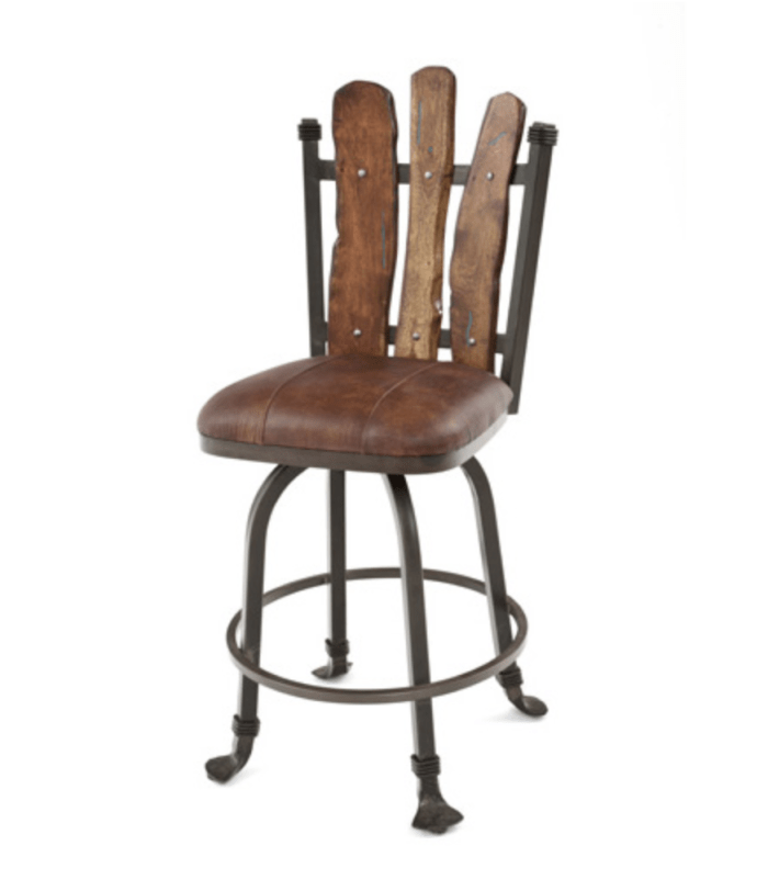 Steel Traditions – Scottsdale Swivel Bar Stool With Leather Seat